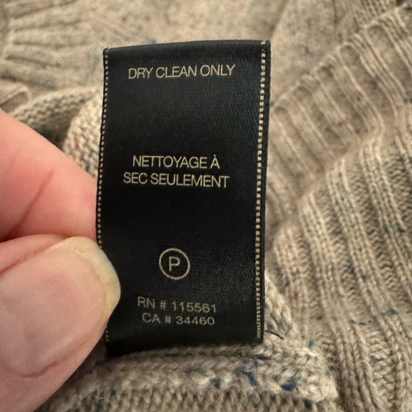 7 For All Mankind Wool/Cashmere Long Scoopneck Sweater Size M Taupe - Picture 9 of 12